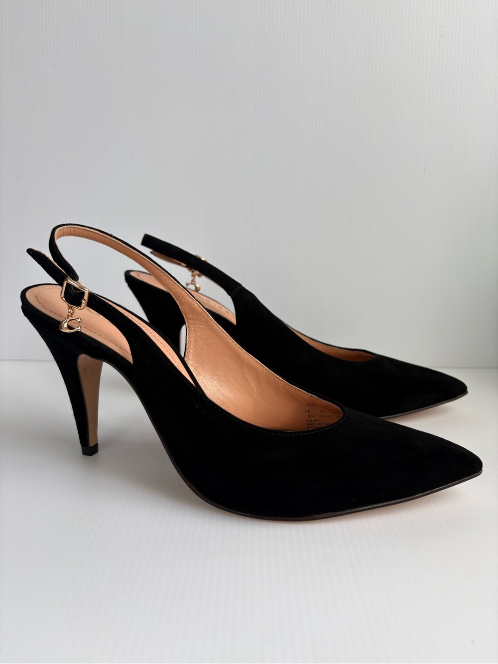Coach Sutton Suede Slingback  Pumps/Heels  Size 9.5 Black NWOT